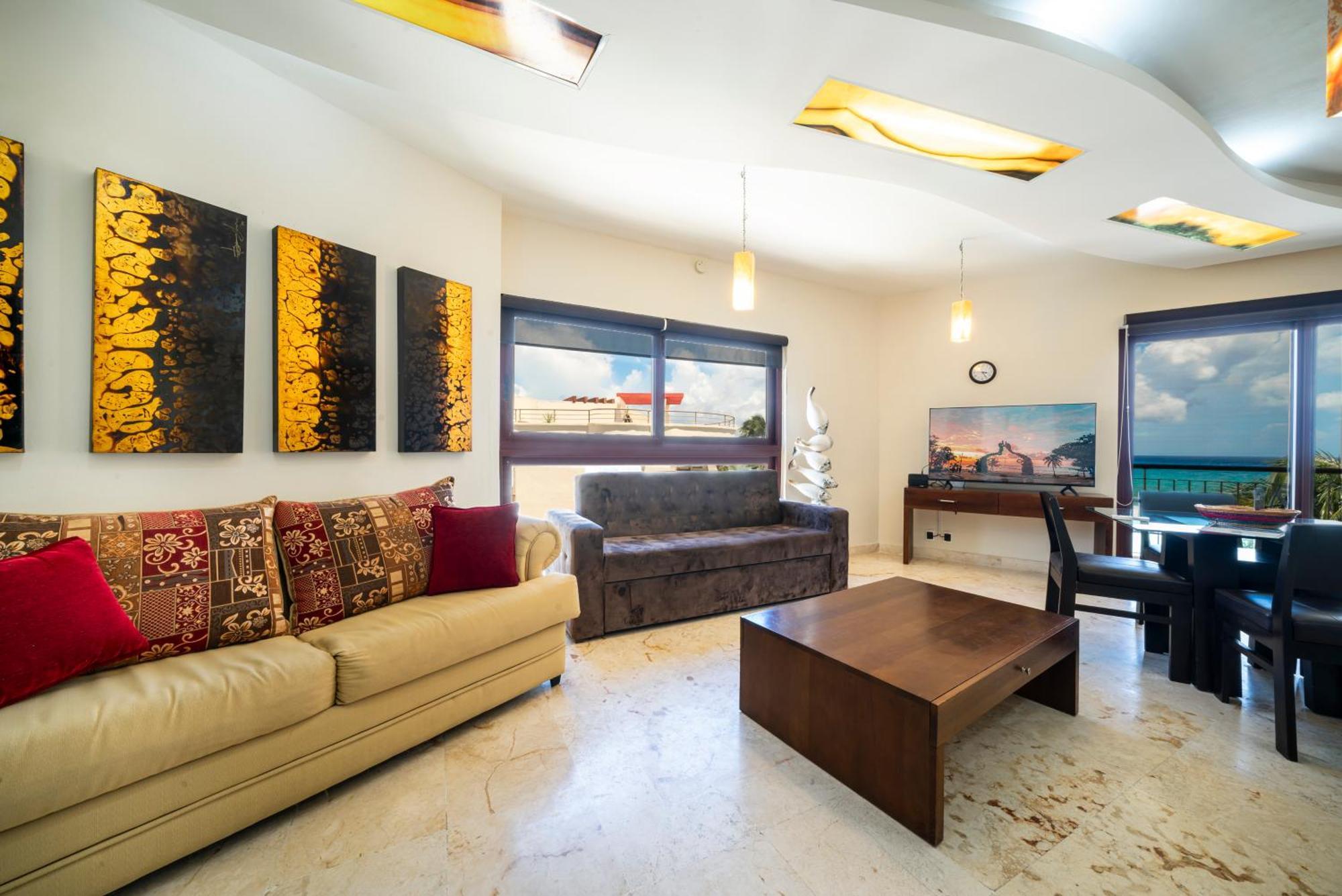 Beachfront 1 Bedroom Condo - El Faro, Surf 407 Playa del Carmen Bagian luar foto